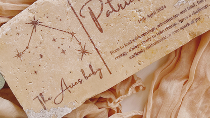 Celestial Baby Keepsake | Personalised Birth Stone Tribute