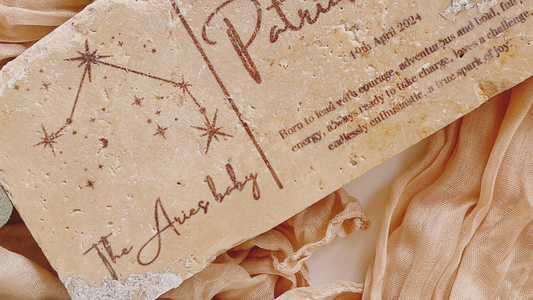 Celestial Baby Keepsake | Personalised Birth Stone Tribute