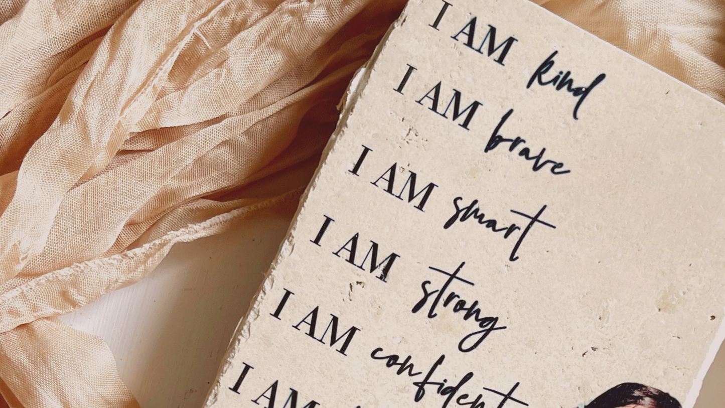 Affirmations Keepsake | Personalised Stone Gift for Kids