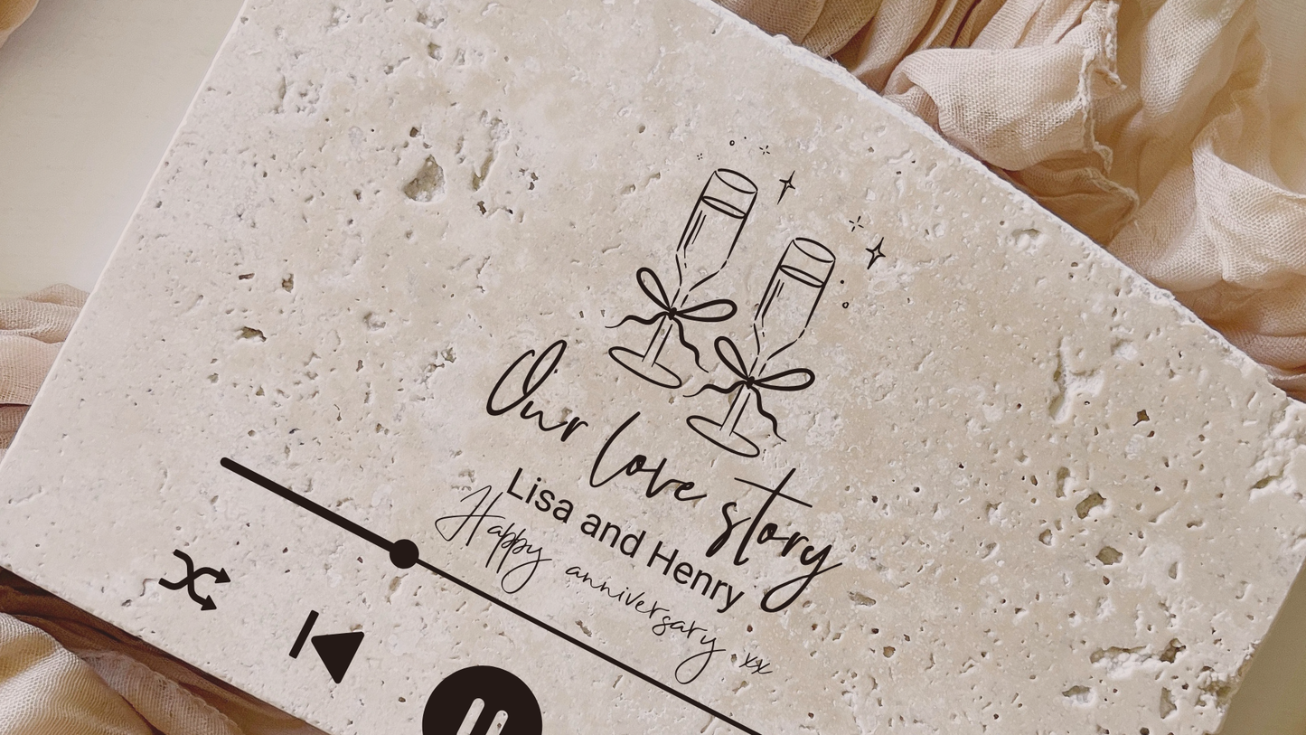 Music Keepsake | Personalised Stone Gift with Song Code